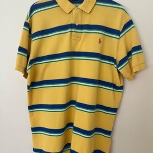Polo by Ralph Lauren Yellow and Blue Striped Polo Shirt
